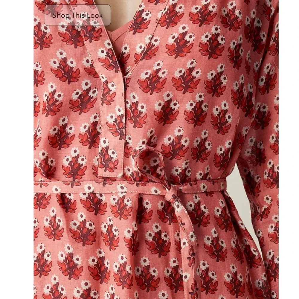 J. Crew Sz XS Cabana Mini Dress in Block-print Ramie $198